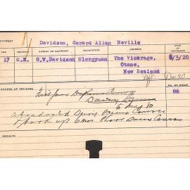 DAVIDSON, Gerard Allan Neville (Short course - Dairy)