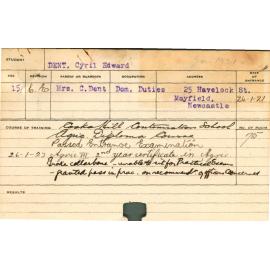 DENT, Cyril Edward (Hawkesbury Diploma of Agriculture (HDA))