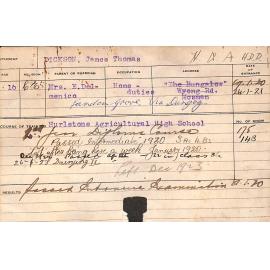 DICKSON, James Thomas (Hawkesbury Diploma of Agriculture (HDA) & Hawkesbury Diploma in Dairy (HDD))