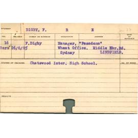 DIGBY, FRE (Course Not Identified)