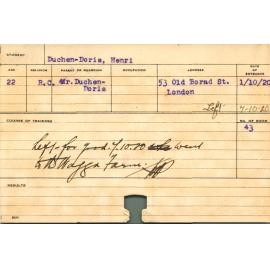 DUCHEN-DORIS, Henri (Course Not Identified)