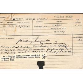 DUNCAN, Douglas Cranston (Poultry Cadet)