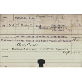 FARLEIGH, Eric (Special Courses - Plots & Blacksmith)