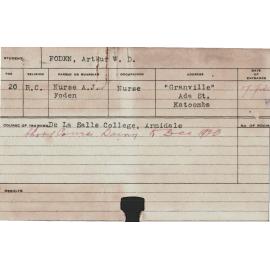 FODEN, Arthur WD (Short Course - Dairy)