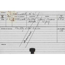 HOLLINWORTH, HW (Short Course - Poultry)