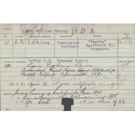 LANG, William Harvey (Hawkesbury Diploma of Agriculture (HDA))