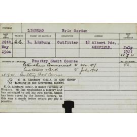 LIMBURG, Eric Gordon (Short Course - Poultry)