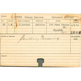 ARTHUR, George Denison (Short Course - Poultry Farming)