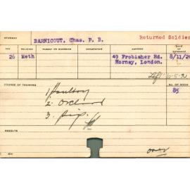 BARNICOUT, Charles PB (Short Course - Orchard, Poultry & Pigs)