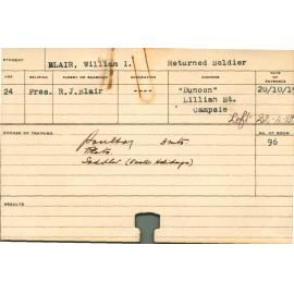 BLAIR, William I (Short Course - Plots, Poultry & Saddler)