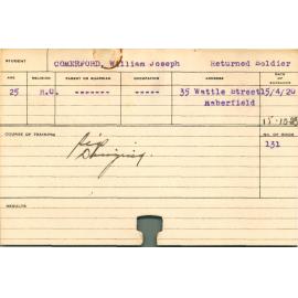 COMERFORD, William Joseph (Short Course - Pigs & Dairy)