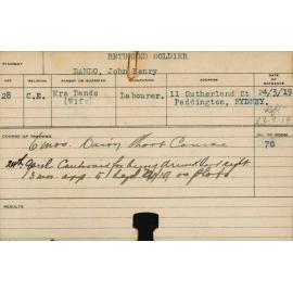 Dando, John Henry (Short Course - Dairy)