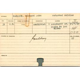 GARLICK, Richard John (Short Course - Poultry)