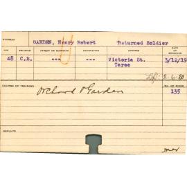 GARDEN, Henry Robert (Short Course - Orchard & Garden)