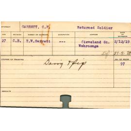 GARRETT, CF (Short Course - Dairy & Pigs)