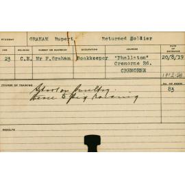 Graham, Rupert (Short Course - Poultry & Pig Raising)