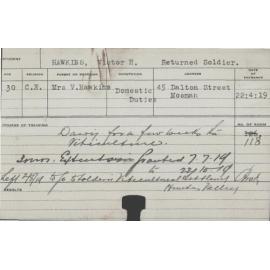 Hawkins, Victor H (Short Course - Dairy & Viticulture)