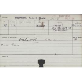 Humphrey, Robert Bland (Short Course - Orchard & Dairy)