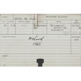 Kelly, William Charles (Short Course - Orchard & Plots)