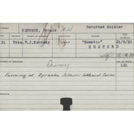 Kennedy, Donald (Short Course - Dairy)