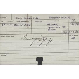 King, George Clive (Short Course - Pigs & Dairying)