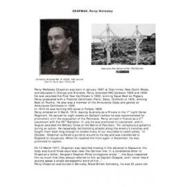 CHAPMAN, Percy Wellesley