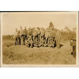 Group of students with rifles [Hawkesbury Agricultural College (HAC)]