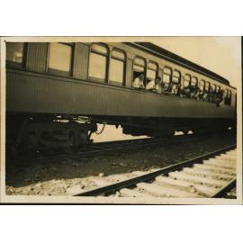 College students on a train [Hawkesbury Agricultural College (HAC)]