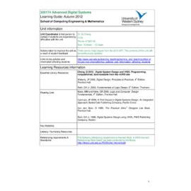 Learning Guide - Advanced Digital Systems (300174) - Autumn 2012
