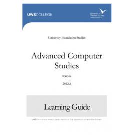 Learning Guide - Advanced Computer Studies (900048) - The College Term 2 2012