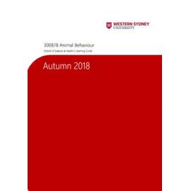 Learning Guide - Animal Behaviour (300878) - Autumn 2018
