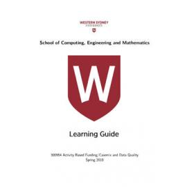 Learning Guide - Activity Based Funding / Casemix & Data Quality (300954) - Spring 2018