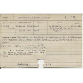 ARMSTRONG, Kenneth Hiram (Hawkesbury Diploma of Agriculture (HDA))
