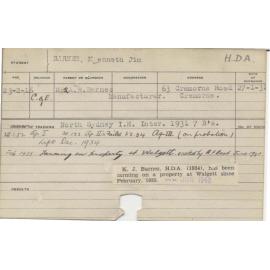 BARNES, Kenneth Jim (Hawkesbury Diploma of Agriculture (HDA))