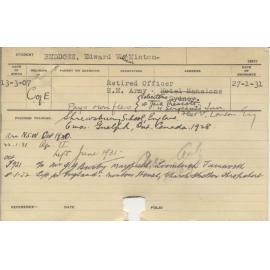 BEDDOES, Edward William Minton (Agriculture 2)