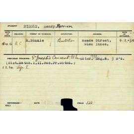 BIDDLE, Henry Patrick (Hawkesbury Diploma of Agriculture (HDA) (First Year Certificate))