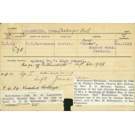 BOHRSMANN, Otto (Hawkesbury Diploma of Agriculture (HDA))