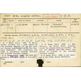 BOWD, Douglas Gordon (Hawkesbury Diploma of Agriculture (HDA))