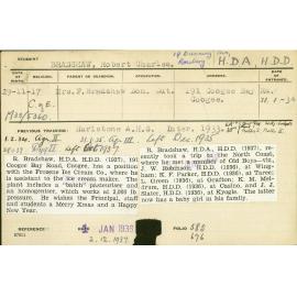 BRADSHAW, Robert Charles (Hawkesbury Diploma of Agriculture (HDA)/ Hawkesbury Diploma in Dairy Technology (HDDT))