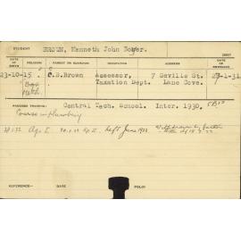 BROWN, Kenneth John Boyer (Hawkesbury Diploma of Agriculture (HDA) (Withdrawn))