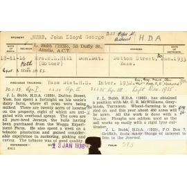 BUBB, John Lloyd George (Hawkesbury Diploma of Agriculture (HDA))