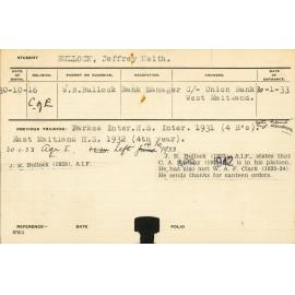 BULLOCK, Jeffrey Keith (Hawkesbury Diploma of Agriculture (HDA))