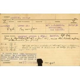 CARRICK, George (Hawkesbury Diploma of Agriculture (HDA))