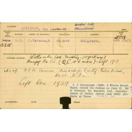 CAVANAGH, Leo Lawrence (D.P.M. Course)