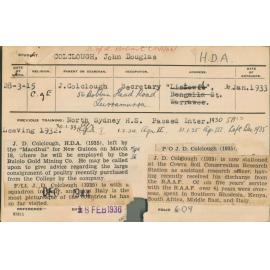 COLCLOUGH, John Douglas (Hawkesbury Diploma of Agriculture (HDA))
