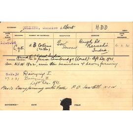 COLLINS, Charles Albert (Hawkesbury Diploma in Dairy Technology (HDDT))