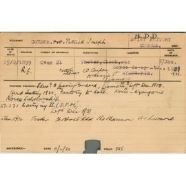 CONDON, Patrick Joseph (Dairy Factory Course)