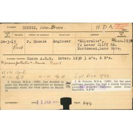 CONNIE, John Bruce (Hawkesbury Diploma of Agriculture (HDA))