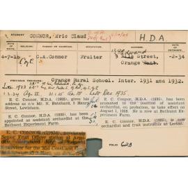 CONNOR, Eric Claud (Hawkesbury Diploma of Agriculture (HDA))