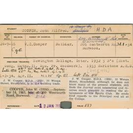 COOPER, John Wilfred (Agriculture)